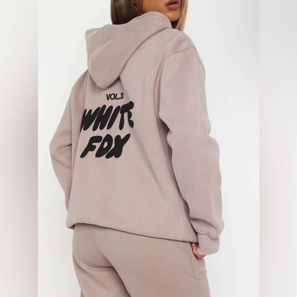 White Fox Boutique Hoodie “Cinnamon” Taupe (Size S/M) - Picture 5 of 6